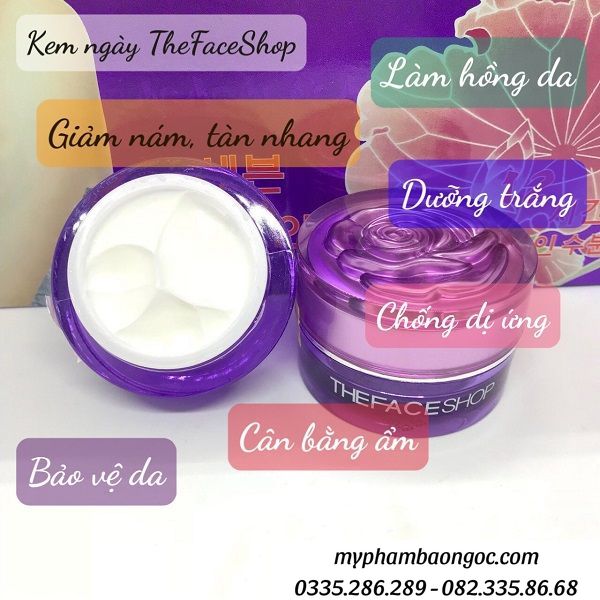 BỘ KEM THE FACE SHOP TÍM DƯỠNG TRẮNG DA TRỊ NÁM HÀN QUỐC